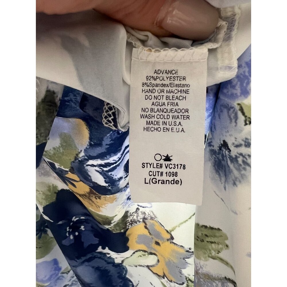 NWT Blue Ditsy Floral Lace Crochet Mini Dress | Cottagecore Coquette Soft Girl L - Picture 14 of 15